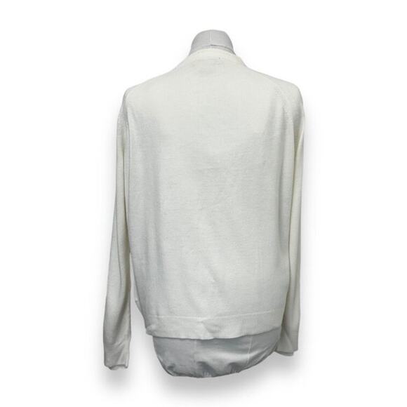 Designers Originals White Petite Luxelon PL Cardigan With Pearl Buttons 100% Acr - Picture 3 of 8